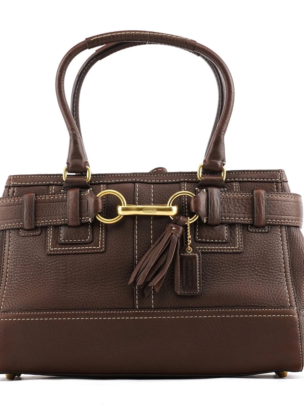 Coach Vintage  Pebbled Leather Hamptons Tote Bag
